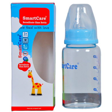 SmartCare Borosilicate Glass Feeding Bottle (120 ml) – SC-FB002